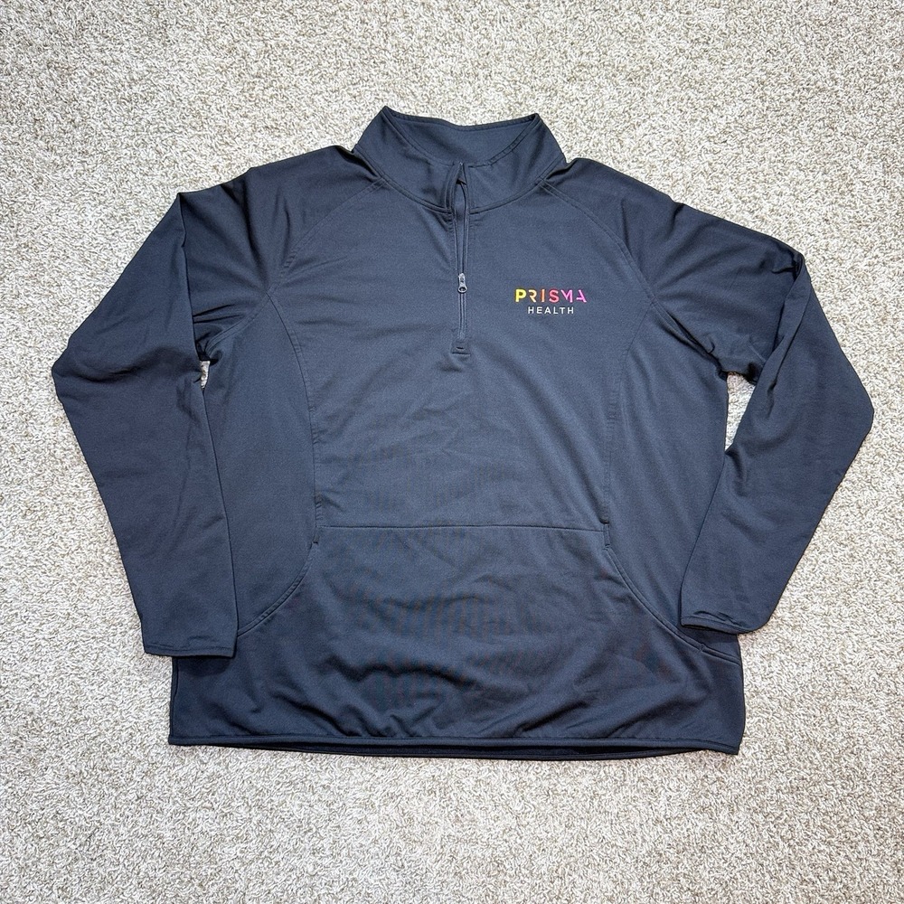 Sport-Tek Womens 3XL Black Prisma Health 1/4 Zip Stretch Pullover Shirt NWT